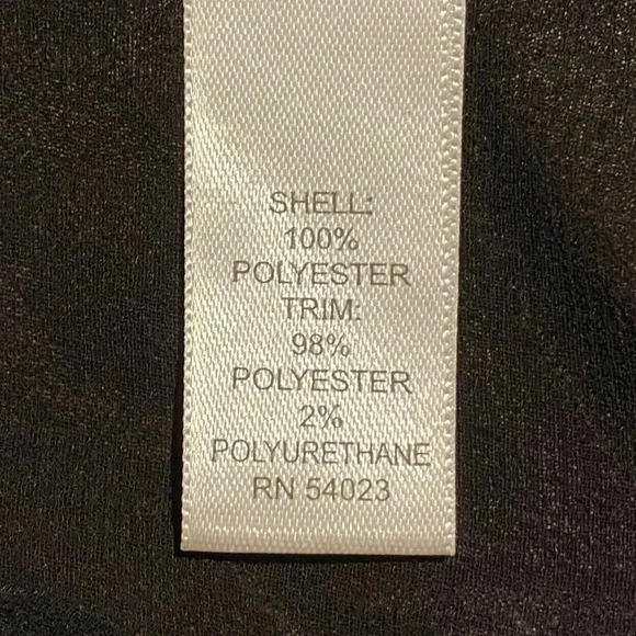 Tinley Road Black Laser-Cut Top with Sheer Back, size M - Picture 6 of 8